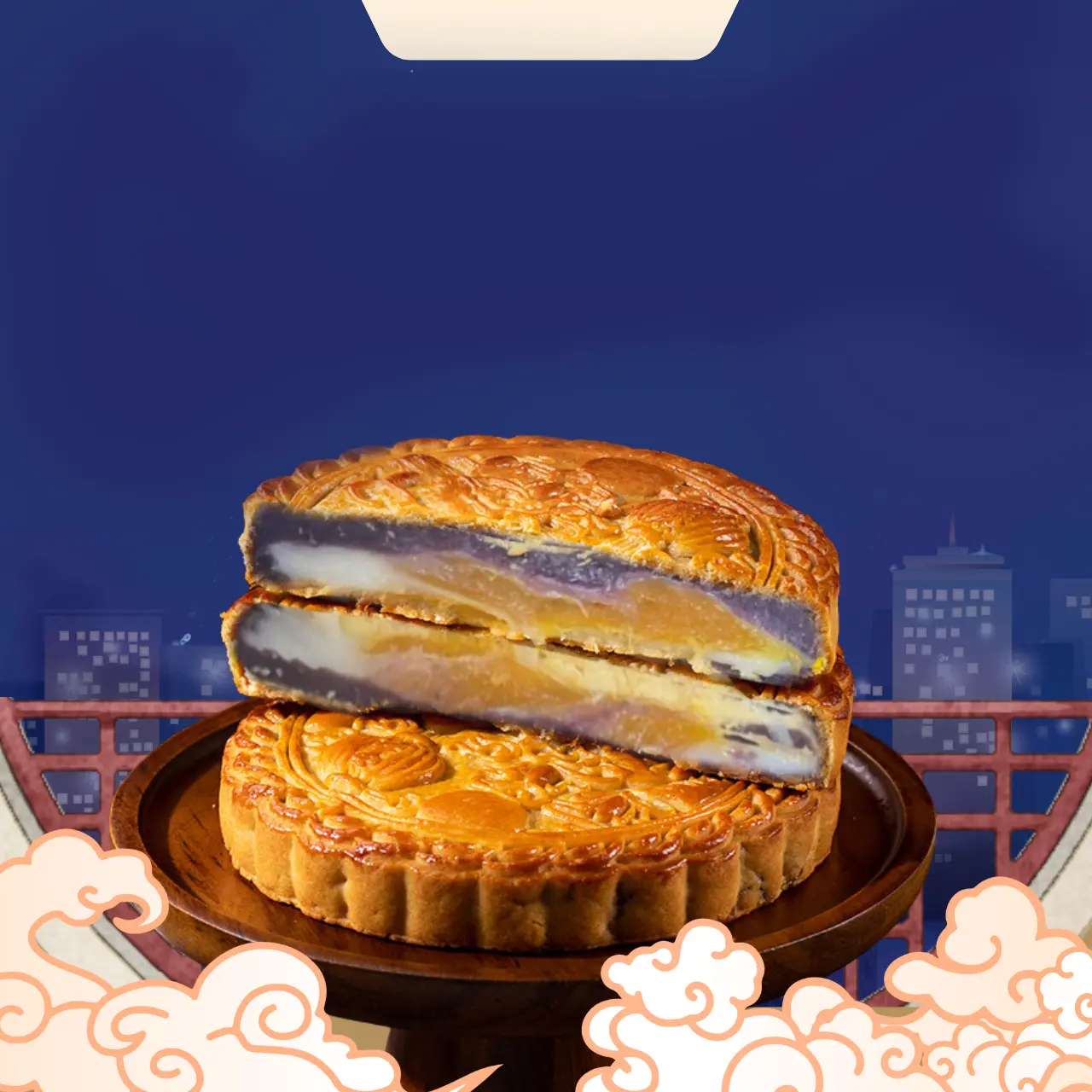 Combo 2 bánh trung thu nướng mochi trứng 300gram