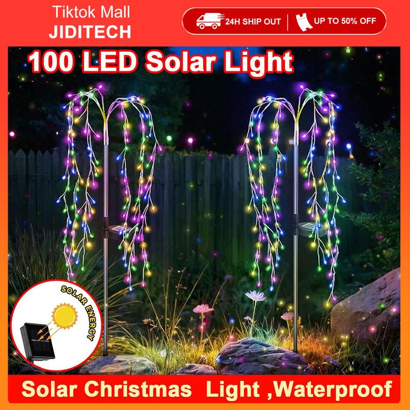 【2025 NEW】Jiditech 100 LED Solar Beard Light Christmas Ligh - TikTok ...