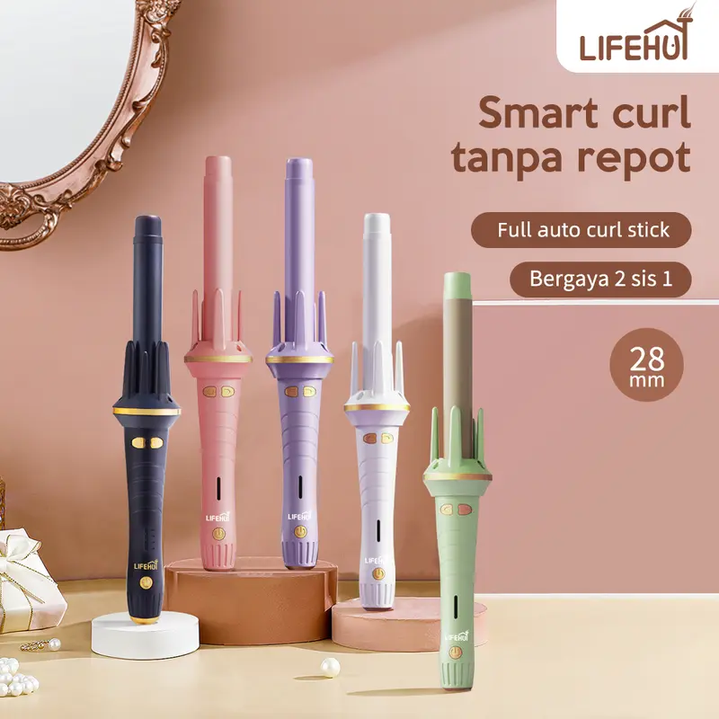 LifeHut X Cece Virna Catokan Keriting Keramik Otomatis Hair PremiumWanita Tidak Ada Kerusakan Rambut CurlyRambut Magic Curler Catok Quick Safe 2