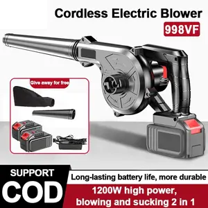 COD-Mesin Blower Baterai 388V 2 IN 1 meniup / menghisap Blower Keong Mesin Blower Tangan Baterai Cordless Blower Blower Blower Angin Pengering