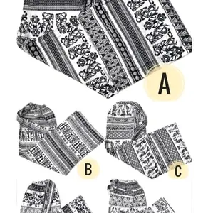 Celana Panjang Kulot, Motif Asmat, Bahan Rayon Dingin Halus Saat di Gunakan Pria Wanita