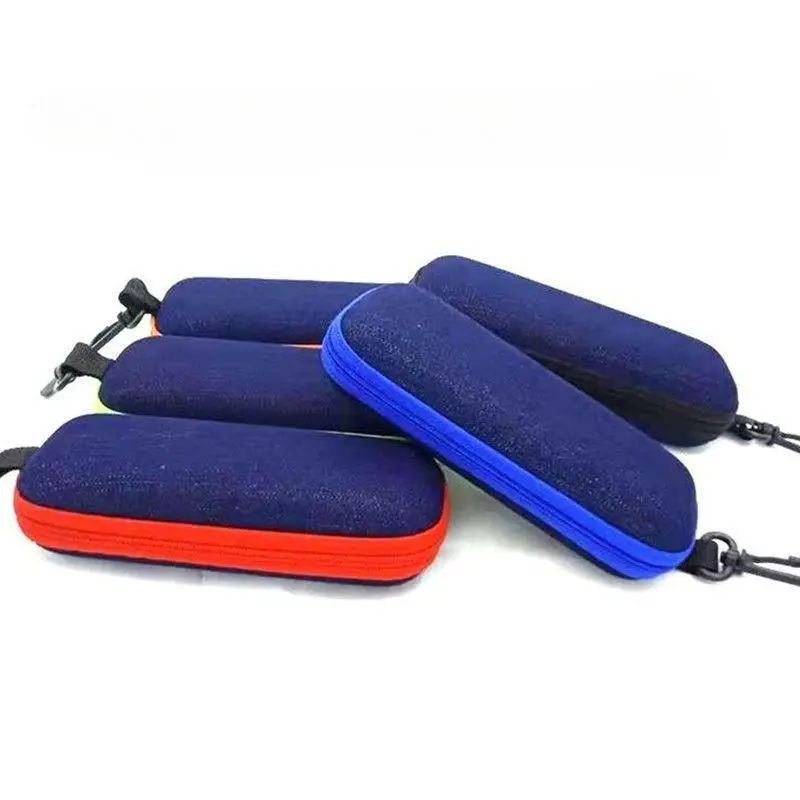 1PC Portable Eyewear Cases Cover Sunglasses Hard Case for Women Box Men Glasses Box Eyeglass Cases Protector with Lanyard Zipper