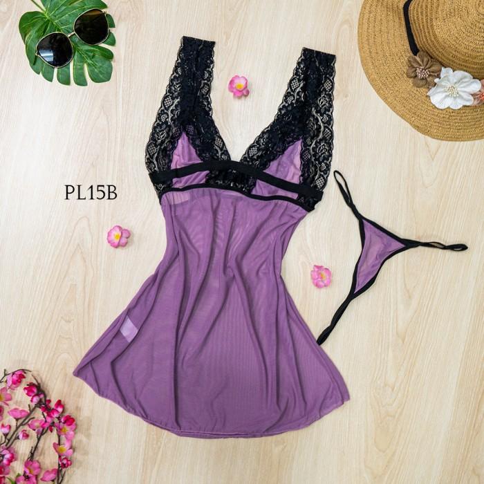 BAJU TIDUR SEXY PREMIUM NIGHT GOWN LINGERIE SEKSI PREMIUM CREAM PL15C 0