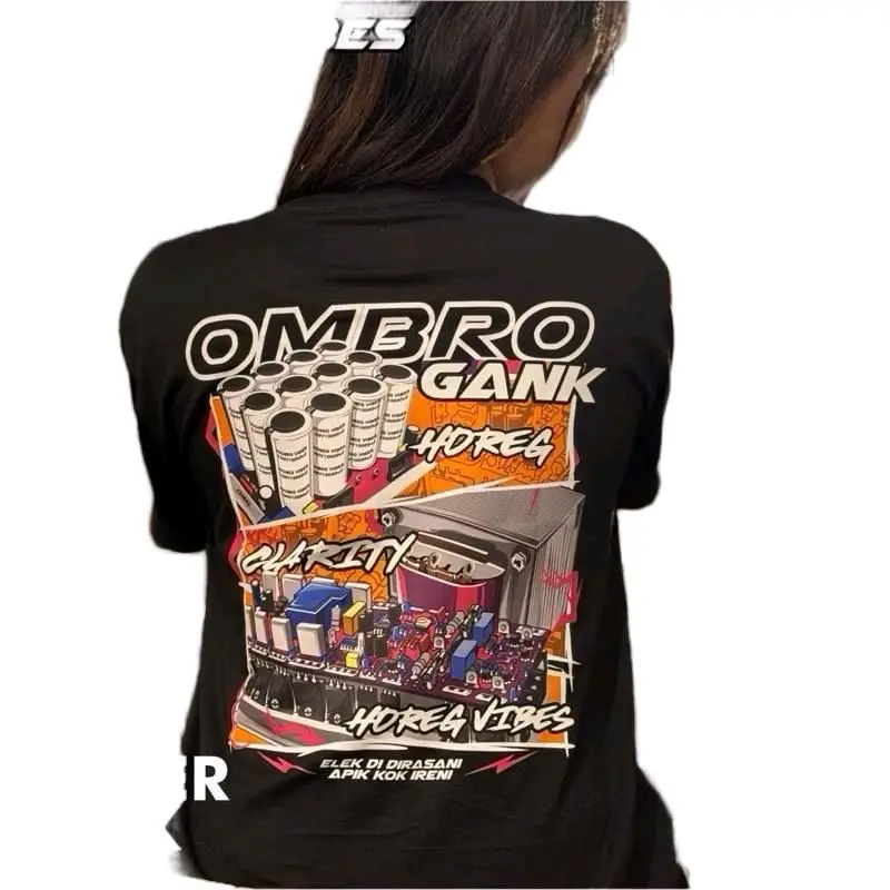 Baju Kaos Ombro Gank Sound system Horeg Vibes Cotton Combed 24s Tshirt premium