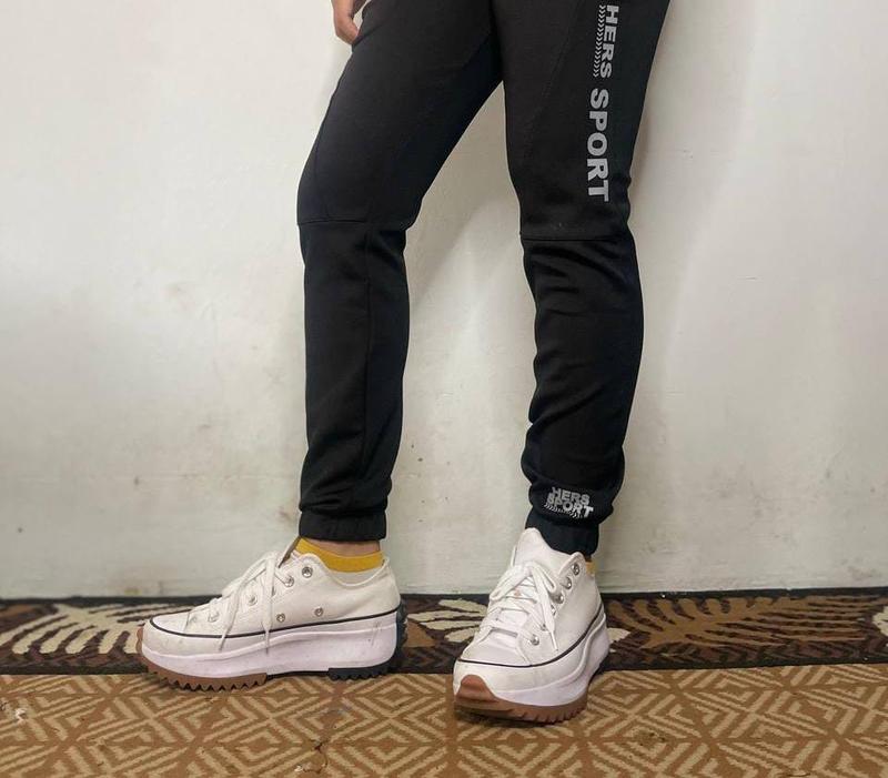 Celana Jogger Panjang Pria Wanita Hitam Ealstis Gym Fitnes Olahraga Karet Bawah 2