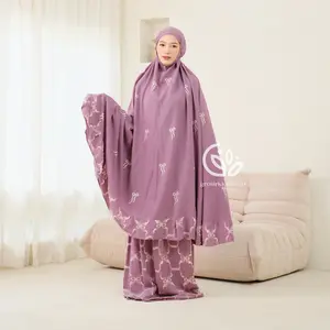 Mukena Jeddah Rayon Premium Super Jumbo Atasan Bawahan Batik Tebal Adem Nyaman Panjang Lembut