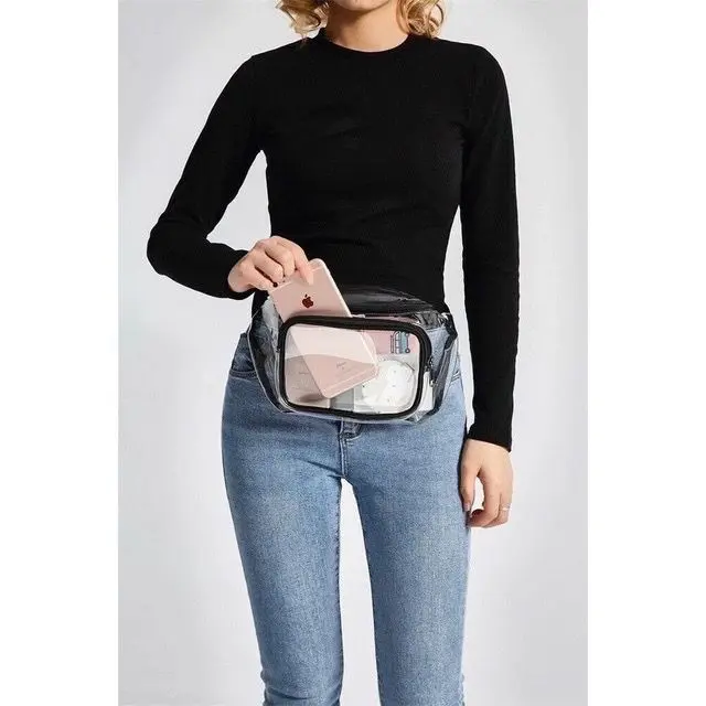 Mormon Tas Mika - Tas Mika Transparan PVC Model Selempang Cocok Untuk Konser atau Kasualan Ukuran 25x20 1