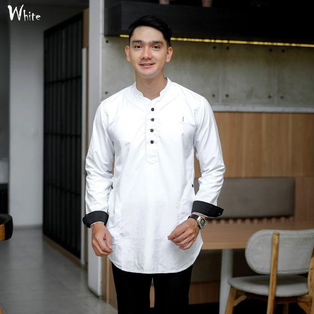 Product Introduction of Baju Koko Kurta Pria Motif Embos Terbaru Original Anwa Terlaris Atasan Dewasa Hitam Cream Kuning Maroon Navy Muslim Nyaman Putih Lembut  Variasi Panjang Pendek Tebal Katun Kombinasi Kerah Oblong 45