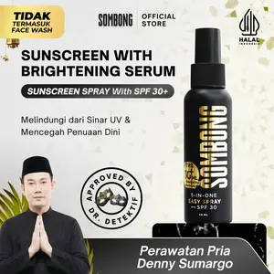 SOMBONG 5-in-1 Easy Spray with Sunscreen SPF 30 UV Filter Niacinamide Panax Ginseng Caffeine Zinc PCA  Allantoin