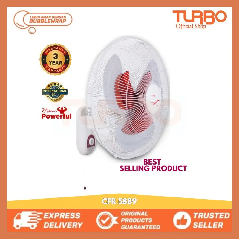 Kipas Angin Dinding 16" TURBO CFR5889 DOUBLE BLADE 0