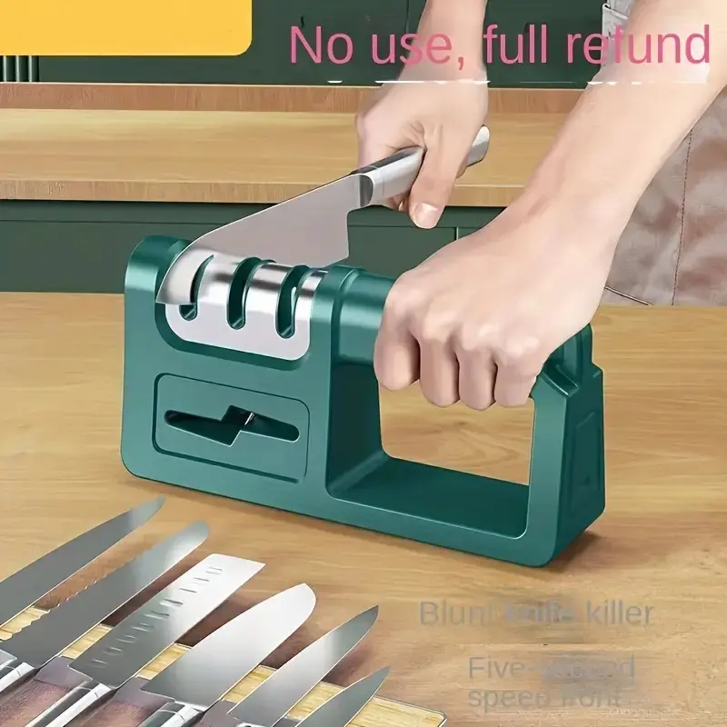 Dụng Cụ Mài Dao Kim Cương, Bốn Trong Một, Mới, Dụng Cụ Mài Dao Nhanh Thủ Công Gia Dụng Đa Năng, Thích Hợp Cho Dao Làm Bếp Và Kéo, Có Tính Năng Mở Lưỡi, 1 Cái