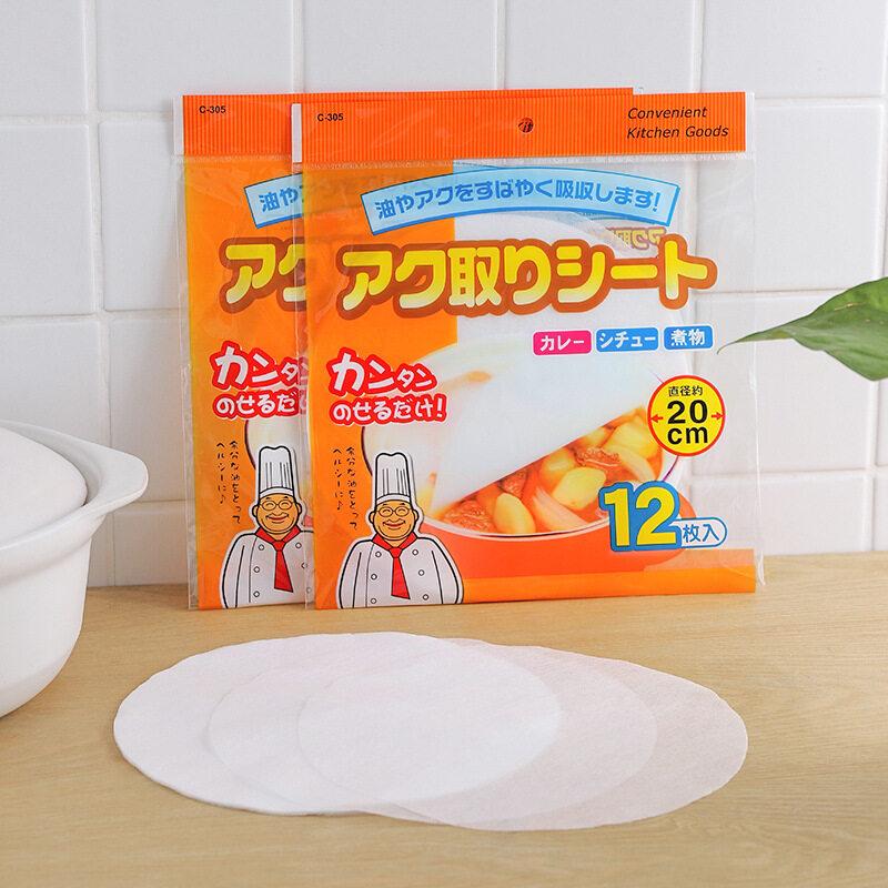 Product Introduction of Oil Blotting Paper Absorber Disposable Food Blotting Paper Soup Oil Absorbing Sheet 12pcs Kitchen Wipes 2