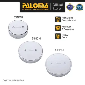 Paloma Clean Out  Tutup Saluran Air Tutup Bak Control Septic Tank Brass Kuningan 2" 3" 4" 2 3 4 Inch Chrome Silver Grey Abu Cop 1201 Cop 1203 Cop 1204 Berkualitas