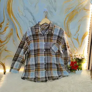 Kemeja Kotak-Kotak Flanel - Baju Pria & Wanita, Desain Modern, Nyaman, Tersedia dalam Ukuran Pas, Cocok untuk Sehari-hari Panjang Atasan