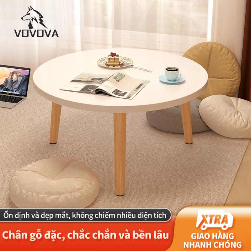 BÀN TRÒN SOFFA GẤP GỌN VOVOVA, BÀN ĂN GẤP GỌN, BÀN TRÀ BÀN HỌC TIỆN LỢI,  ghế xếp gấp gọn bàn ghế ăn cơm bàn ngồi bệt bàn ngồi bệt size bàn học gấp gọn Chân gỗ nguyên khối