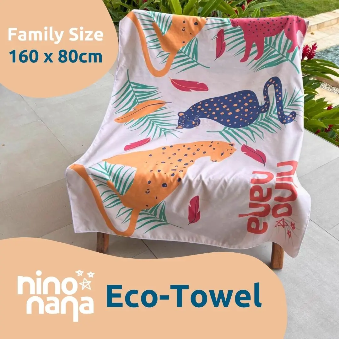 Nino Nana Eco -Towel - 160x80 cm Microfiber, Beach Towel, Gym Towel