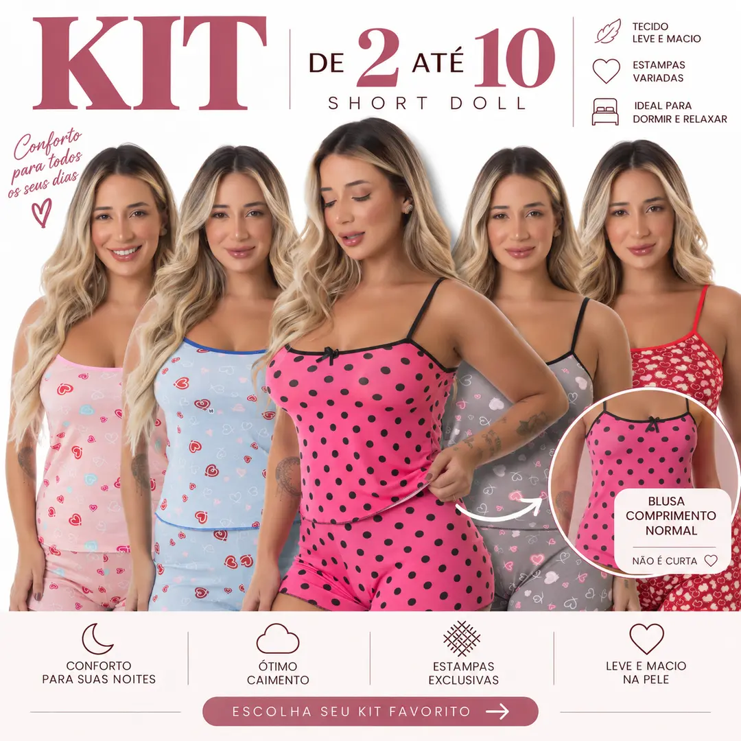 10 Conjuntos de Dormir MircoFibra Estampas Variadas