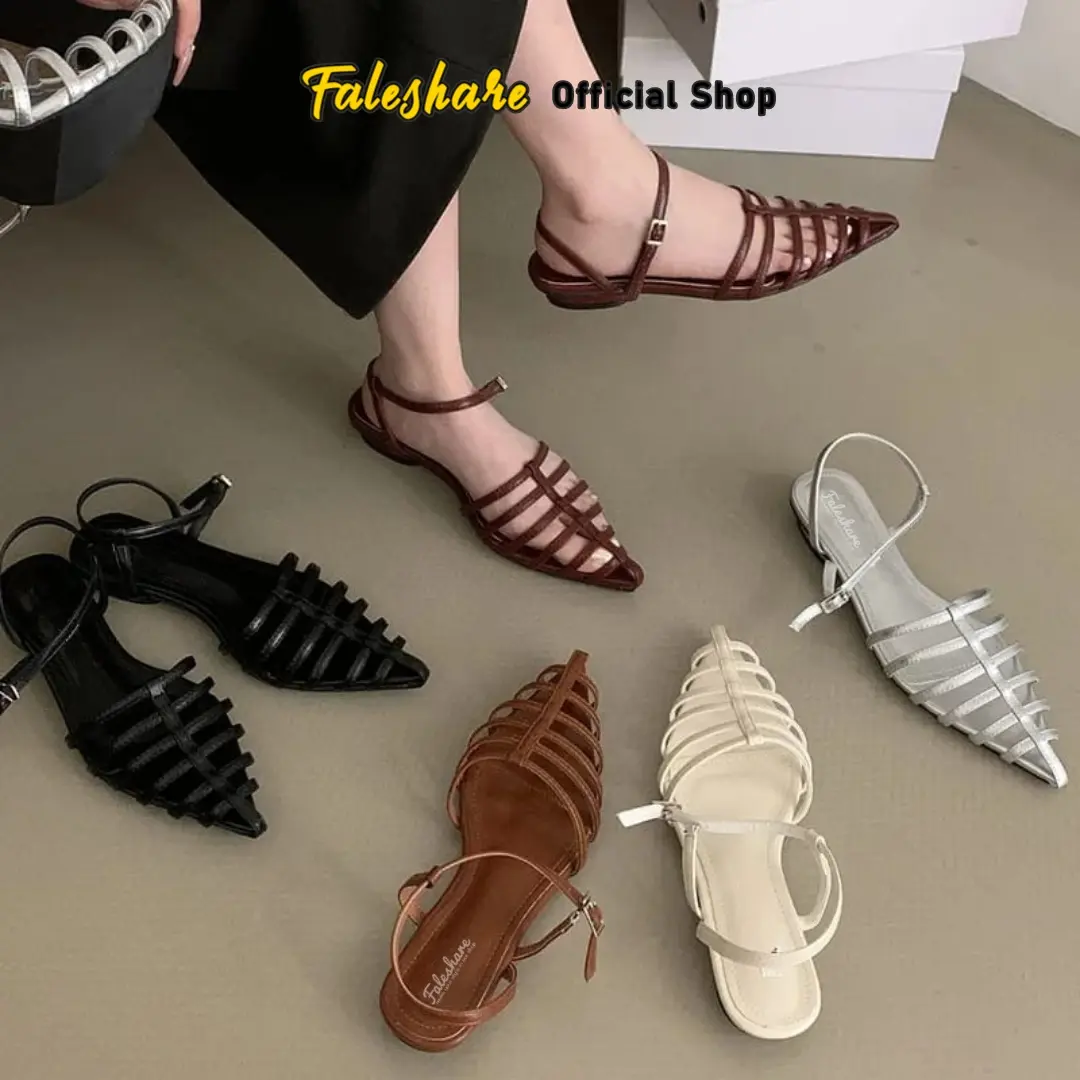 Sandal Hak Tahu Wanita Ujung Lancip Hak 3CM