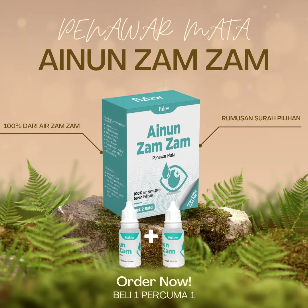 (BELI 1 PERCUMA 1 BOTOL) Penawar Mata Ainun Zamzam 10ml