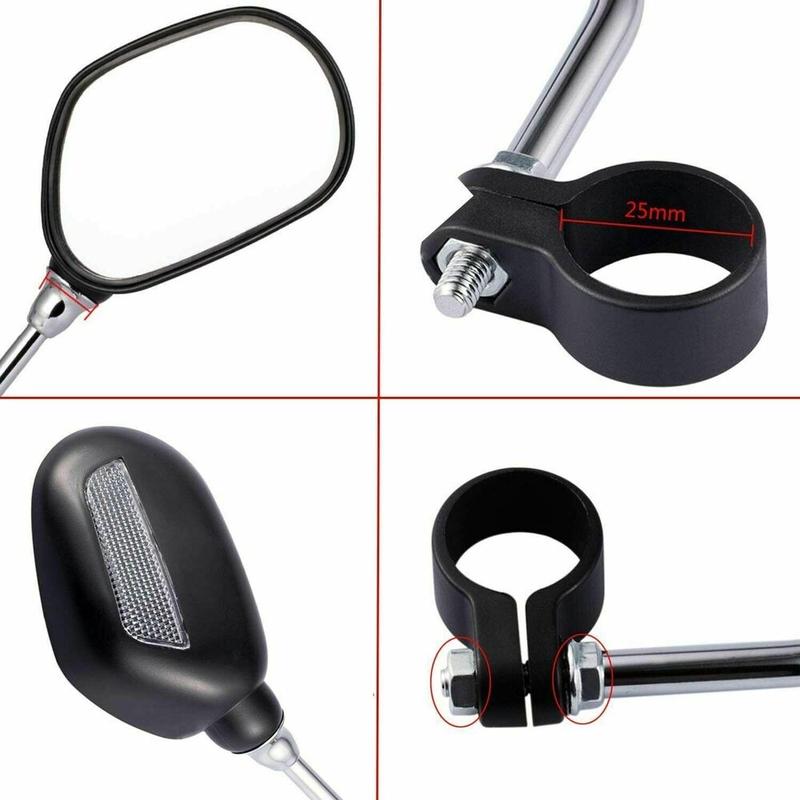 Rotate Accessories Reflector E Bike Mirror Bicycle Mirror Motorcycle Rearview Mirror Handlebar Back Sight Light 2