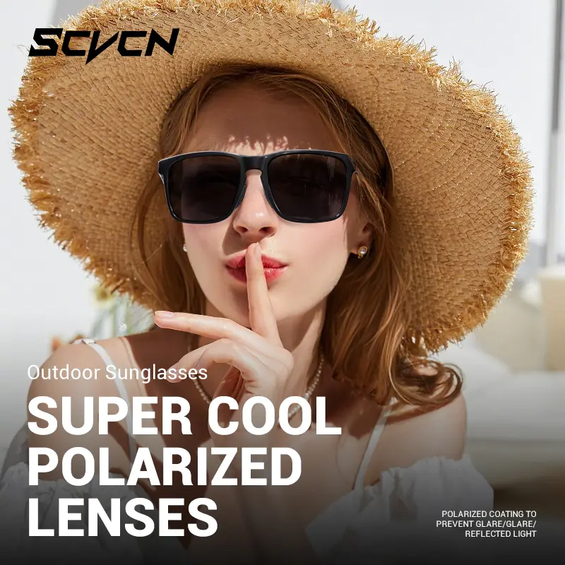 SCVCN 2025 Men's Women's Vintage Fashion New Beach Sunglasses UV400 Cycling, Camping, Hiking, Mountaineering Polarized Sunglasses