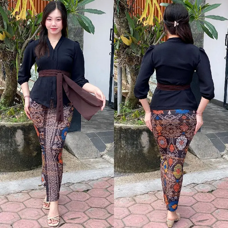 ONESET KEBAYA AIRFLOW LENGAN KERUT/setelan kebaya bali/set pakaian tradisional 6