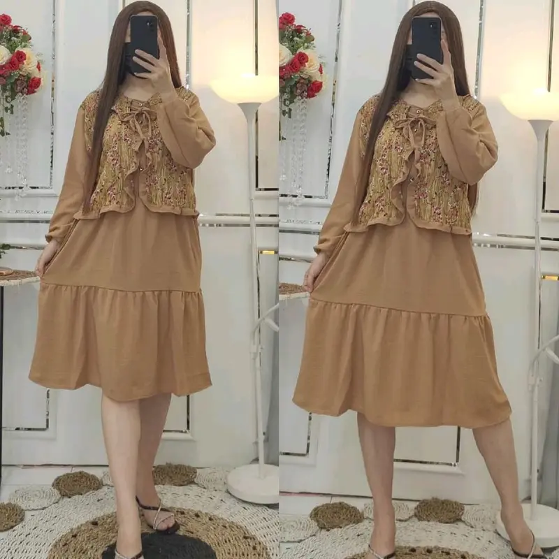 Tunik Crinkle Airflow Rompi Lengket 2