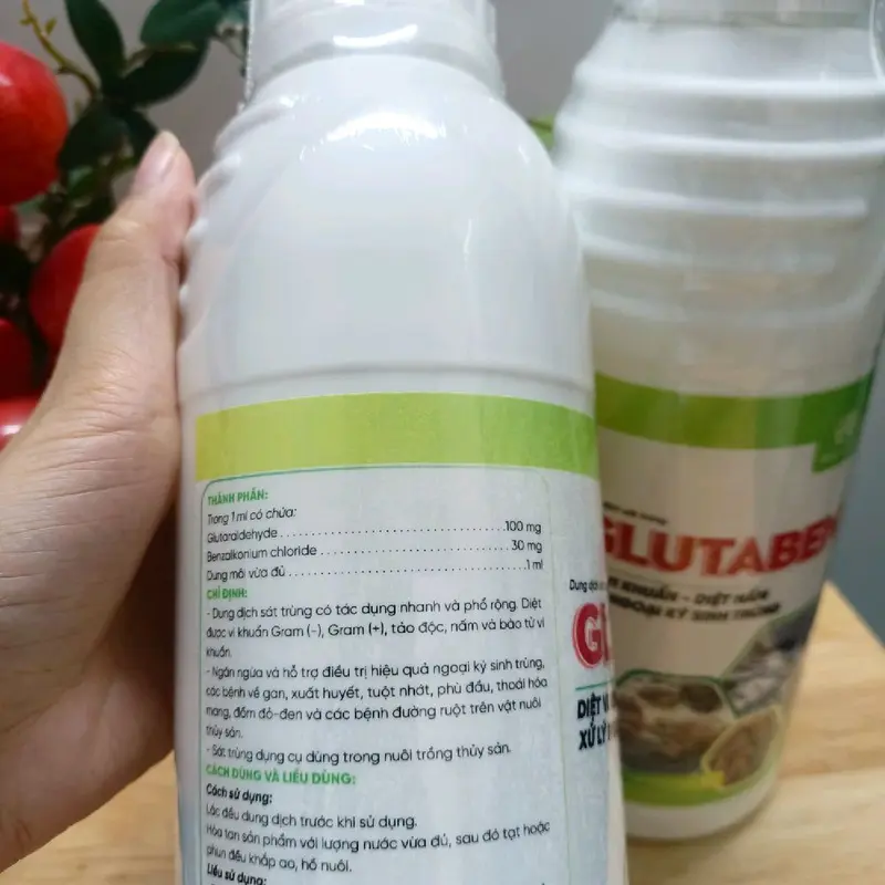 GLUTABEN_Diệt khuẩn, nấm, xử lý ngoại ký sinh trùng _chai 1 lít 2