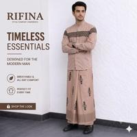 Gambar Rifina Set Sarko Sarung dan Koko Bahan Katun Baju Muslim Dewasa Pria Trendy 2026 - Putih, M, Hitam dari RifinaOfficial_NEW Kab. Pekalongan 3 Tokopedia