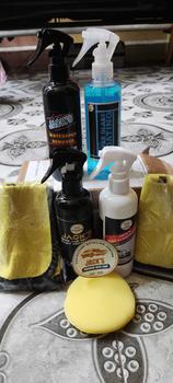 Product Review of Jacks Paket Ampuh ( Perawatan Mobil Efektif Hilangkan Jamur Kaca dan Pelindung Kaca Mobil ) All Varian 250 ML Spons dan Kain Microfiber from t**y 1