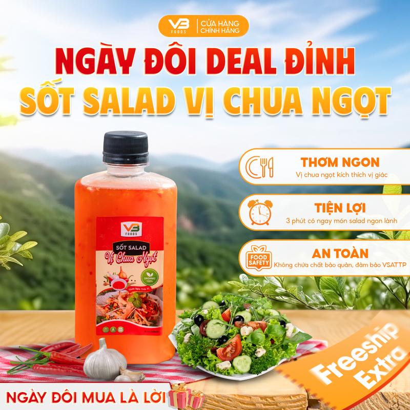    MEGA Sale 12 12   Sốt salad vị chua ngọt 330ml thơm ngon tiện lợi - VB Foods 