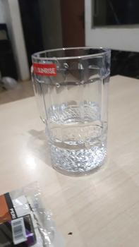 Product Review of PROMO 6 PCS GELAS GAGANG  500 ML BENING AKRILIK MIKA GELAS ES TEH,GELAS ES KELAPA TAHAN PANAS BISA COD. from E** W**i 0