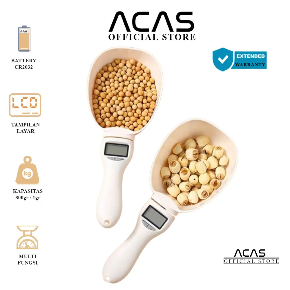 ACAS QZ - 807 Timbangan Sendok Ukur 800gr / 1gr  Takar Obat Tepung Susu Kacang Biji Kopi Bumbu Pengukur LCD 800gram Digital Spoon Scale Mini 800 gr / 1 gr