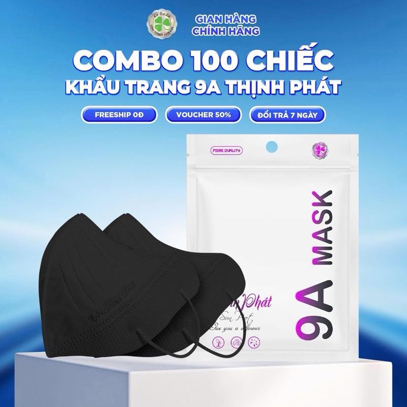 100 Chiếc KHẨU TRANG 9A THỊNH PHÁT 5 Lớp dày dặn, form to, che kín khuôn mặt size 45-99kg