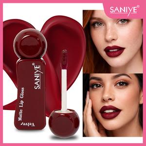 SANIYE GLOSS-labial líquido matte 24HRS,larga duración resistente al agua,no se desvanece,fácil de colorear y acabado impermeable