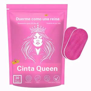 Cinta para la boca Queen para dormir, Antironquidos desechables de higiene bucal, Suministro para un mes, cinta para la boca, rosa, suave, adhesión, 30 Tiras, yoga, accesorios deportivos para gimnasio