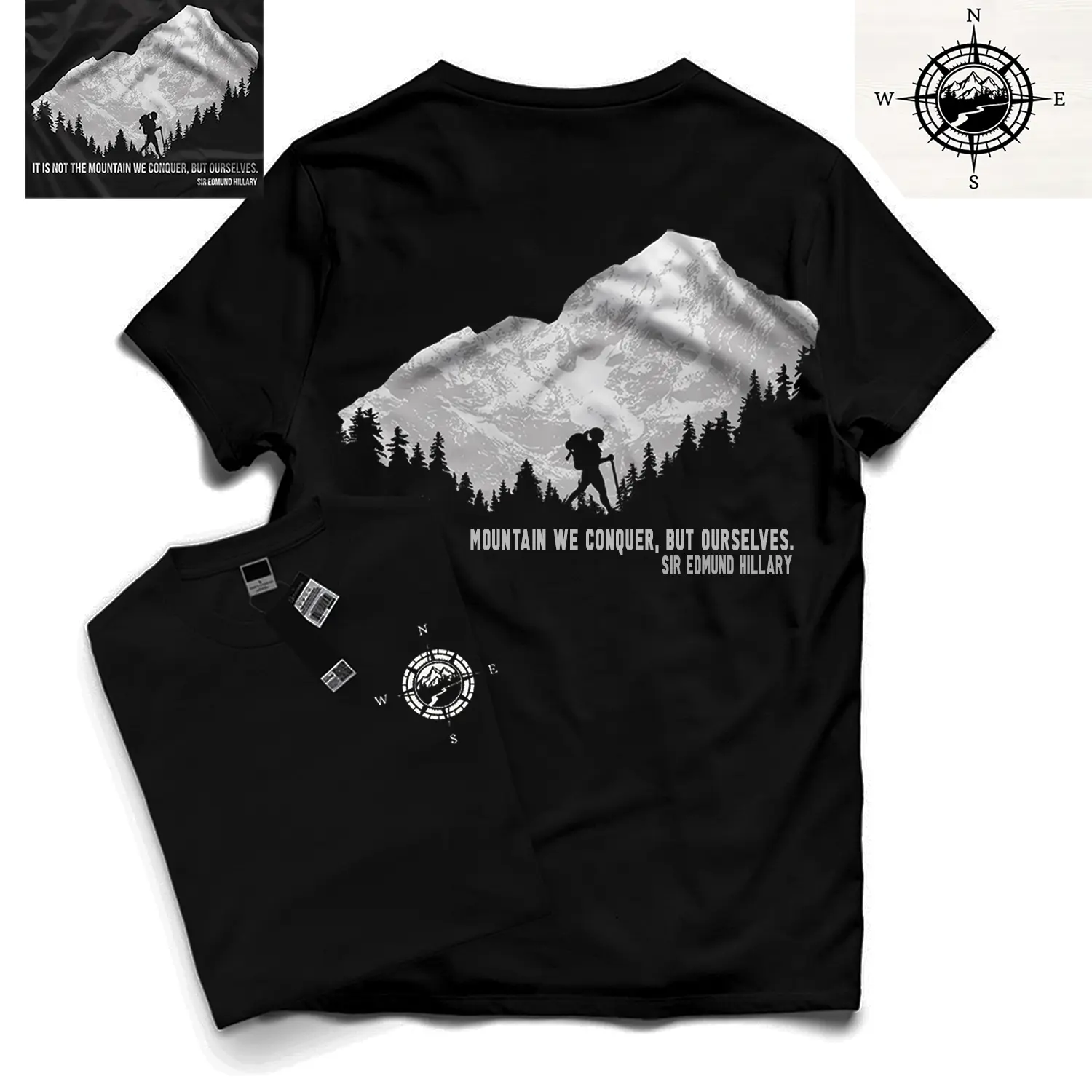 Kaos Pria Wanita Warna Hitam / T-shirt Distro Premium Bahan Katun / Kaos Pria Wanita Motif Simpel ADVENTURE Hitam Terbaru / Kaos Polos Unisex Digital Printing