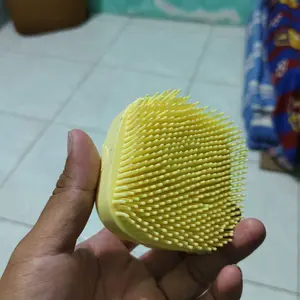 Sikat Mandi Dispenser Silicon /Shower Brush Silicon / Sikat Silicone Lembut Dispenser Sabun Mandi   Silikon