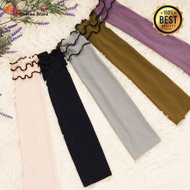 MUSLIMAH HANDSOCKS 3 RUFFLE INNER SARUNG LENGAN  MOSS CREPE Handsock 1