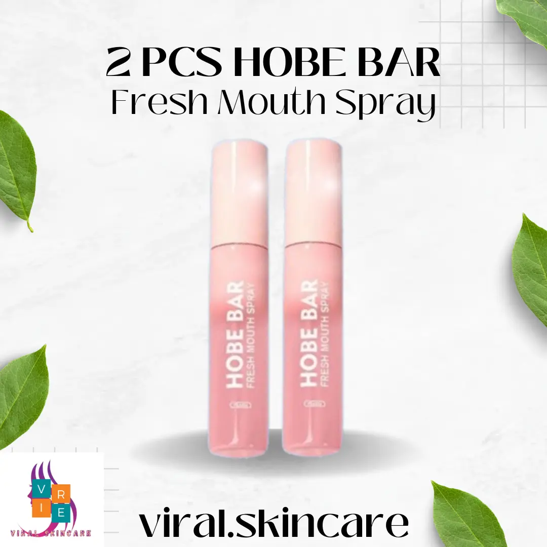 Bundling 2pcs Hobe Bar Fresh Mouth Spray Probiotic Oral Spray Peach Mint Flavor Penyegar Mulut