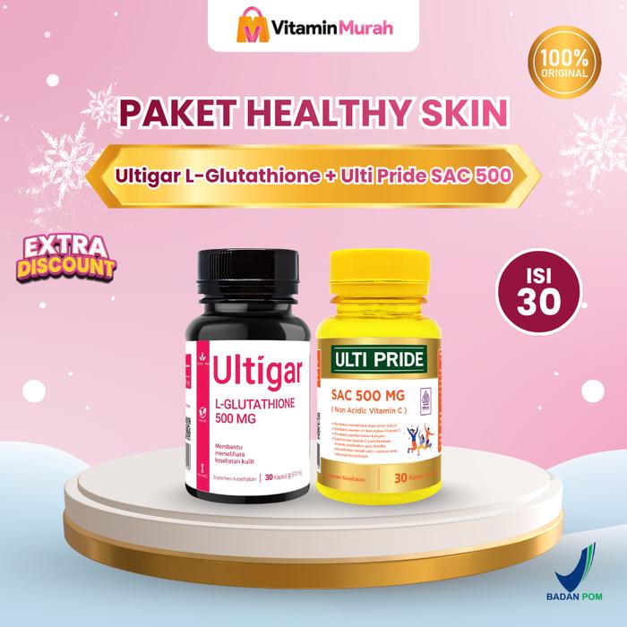 Promo PAKET HEALTHY SKIN: ULTIGAR L-GLUTATHIONE + ULTI PRIDE SAC 500 (ISI  30) - Kab. Bekasi - Vitaminmurahdotcom