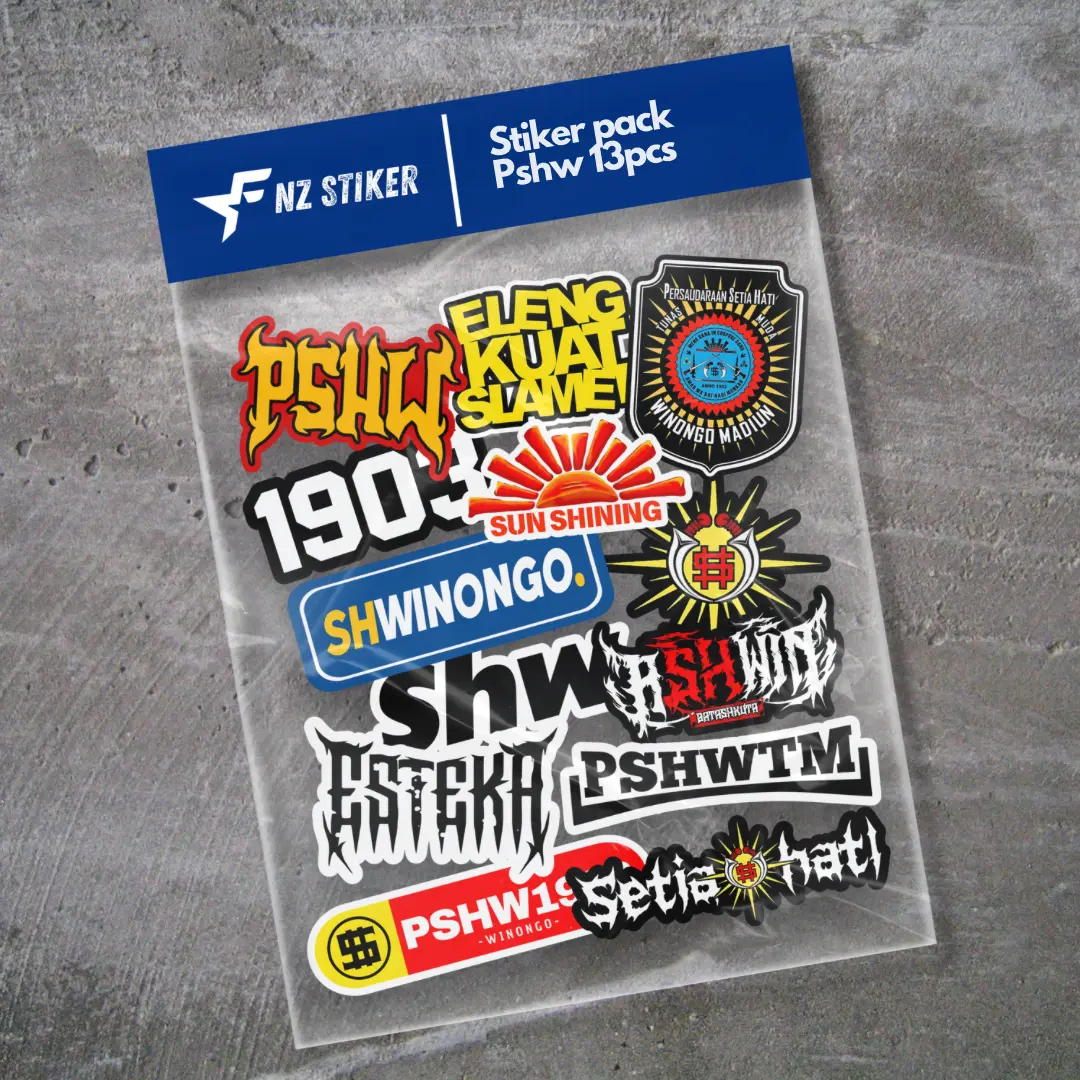 STIKER PSHW WINONGO ISI 13pcs - ANTI AIR, STIKER PERGURUAN | STIKER SILAT, HELM,VOL 13