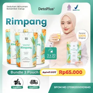 [BPOM] 3 Teh Rimpang Detoplus ala JSR - Teh Celup Instan Minuman  Rempah Alami Jahe Kunyit Lengkuas Sereh - BPOM Halal & Original Herbal Tea