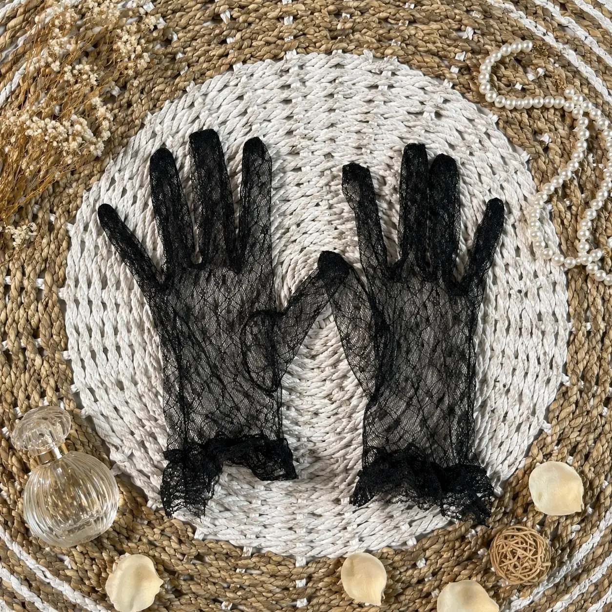 Sarung Tangan Pendek Sexy Model Jaring Halus HAND NET Gloves