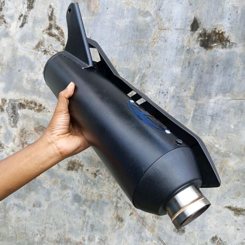Knalpot Motor Matic EL7 Factory Exhaust Copy Shijiro Full Set Muffler + Tameng airblade All Motor Matic Leheran Stainless Steel 1,2 ML 6