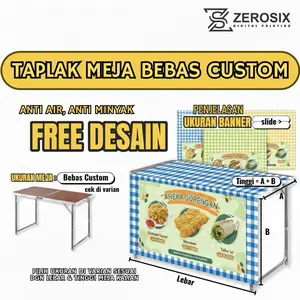 Taplak Meja Custom Design Ukuran || Anti Air Bebas Custom Design Foto & Tulisan di Taplak | Jualan Takjil Ramadhan CFD | 120x80cm 120x100cm 100x100cm 120x120cm