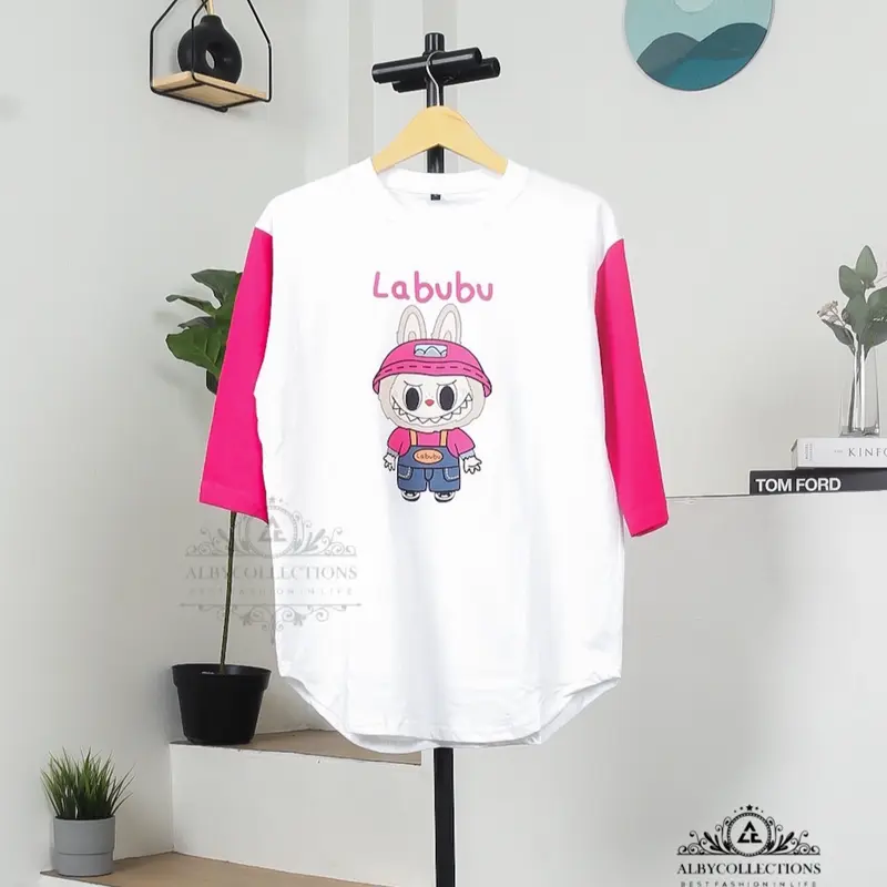 Kaos Wanita Oversize Labubu/Atasan Wanita Labubu 2