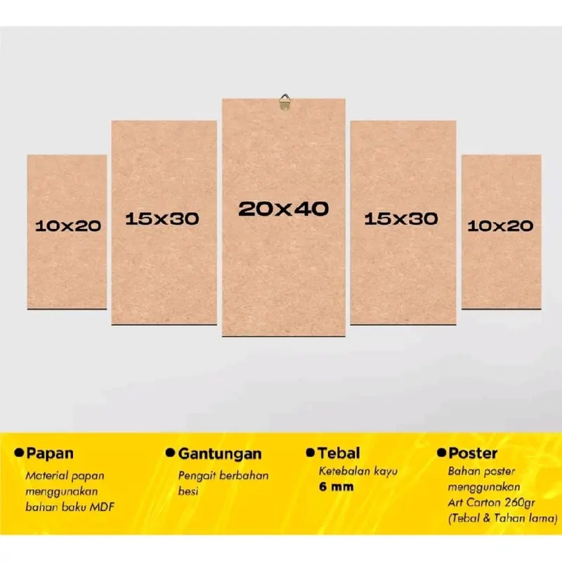 1 SET Pajangan Dinding  NARUTO & SASUKE Hiasan Dinding Cocok Buat Kamar Aestentic Isi 5 pcs Poster Kayu 4