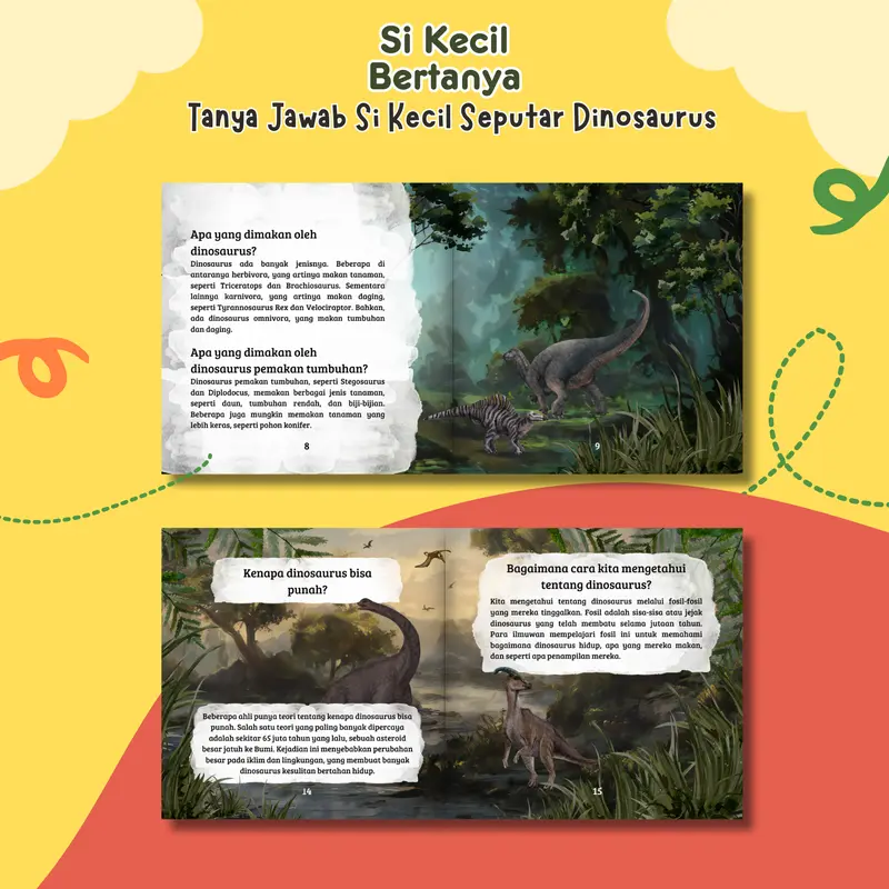 (ISI 9 BUKU) RANAH BUKU LITERASI - SI KECIL BERTANYA LENGKAP (Tumbuhan, Lingkungan Sekitar, Bawah Laut, Hewan, Penemuan Penting, Transportasi, Tubuh Manusia, Dinosaurus, dan Luar Angkasa) 4