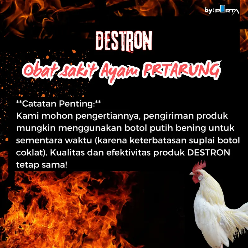 DESTRON 15ml - (Obat Khusus untuk Ayam Aduan yang Sakit) 3
